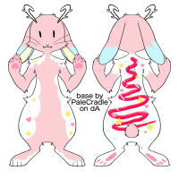 fursona reference sheet, August 3, 2020, created by rubyfire77 with base by PaleCradle
