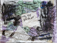Mixed media work 'why did you do it'
