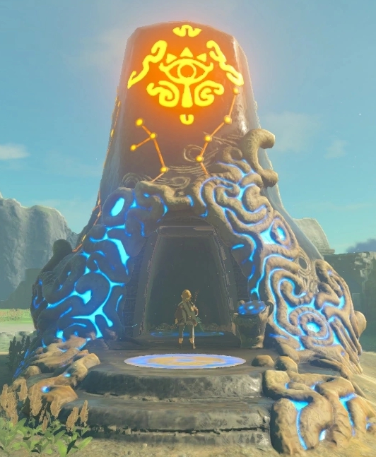 Shrine with clay curls all over base