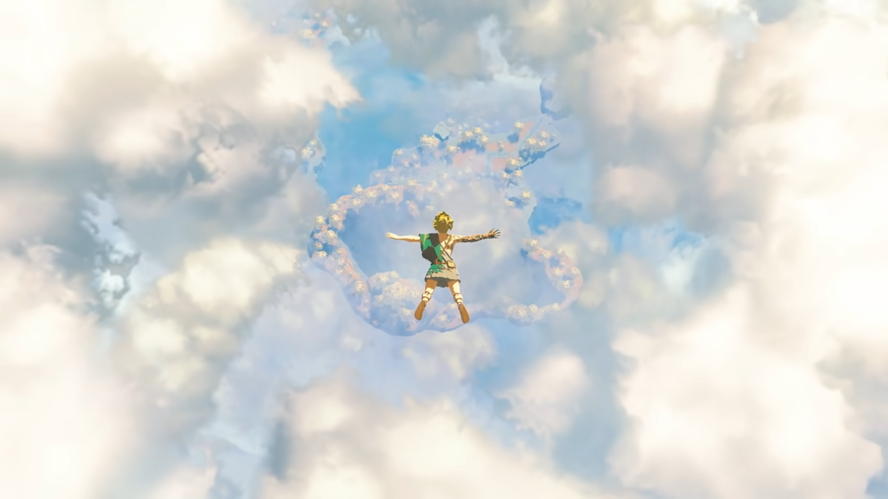 Link falling from the sky
