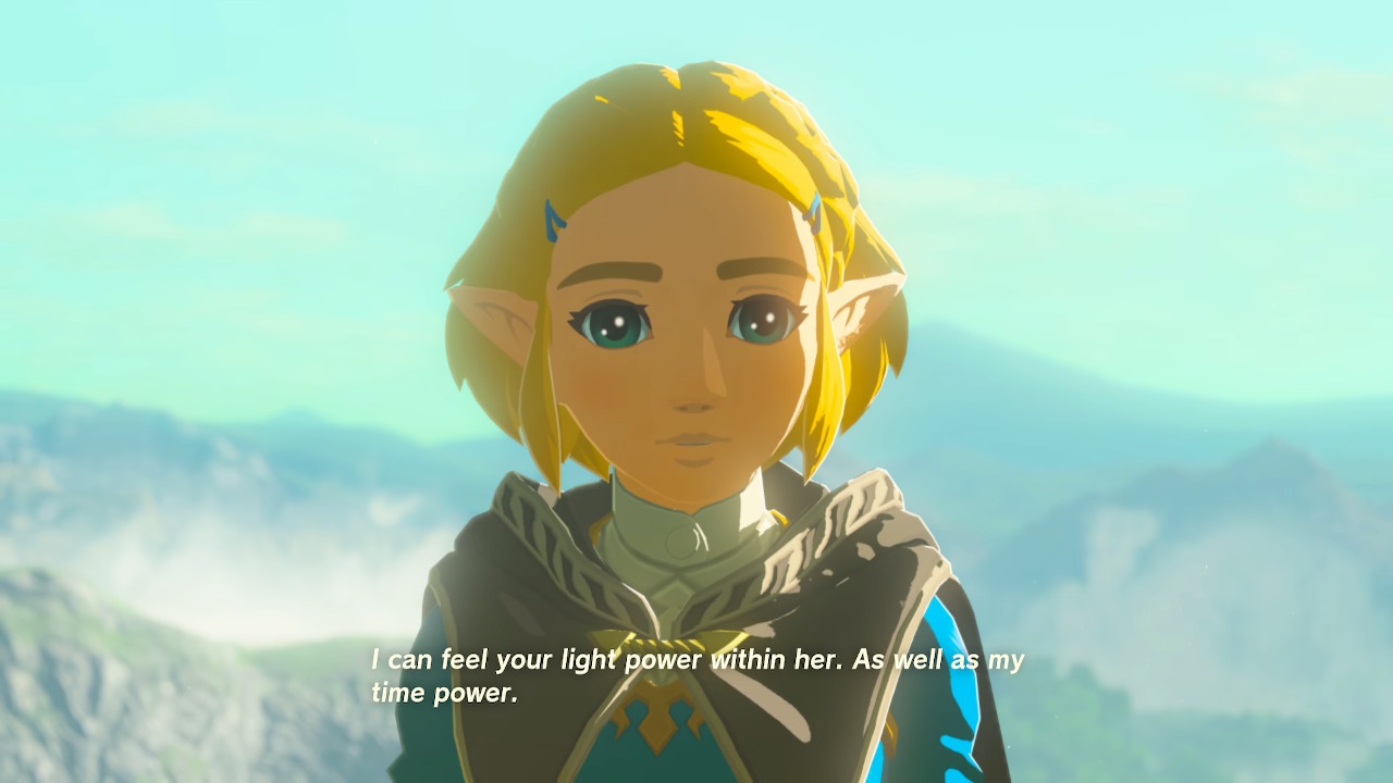 Zelda, as Sonia says 'I can feel your [Rauru's] light power within her. As well as my time power.'