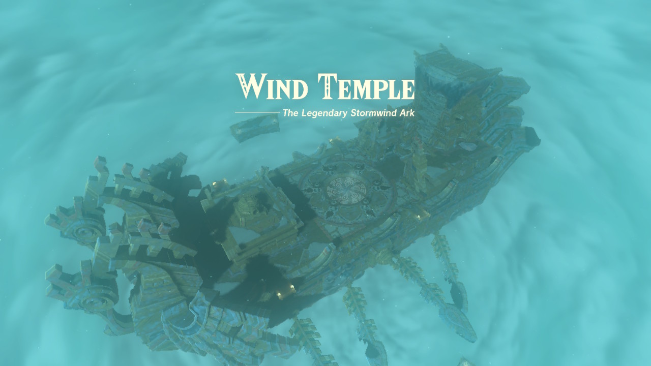 The wind temple, a huge, ancient boat in the sky