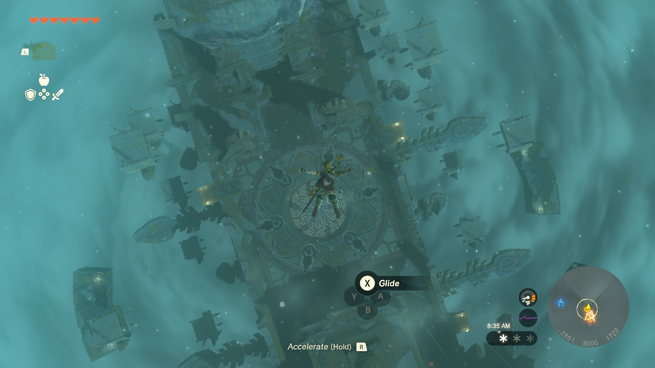 Link diving over the temple