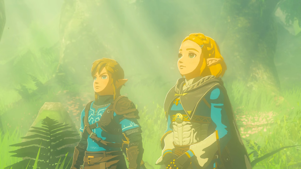 Link and Zelda in the Korok Woods