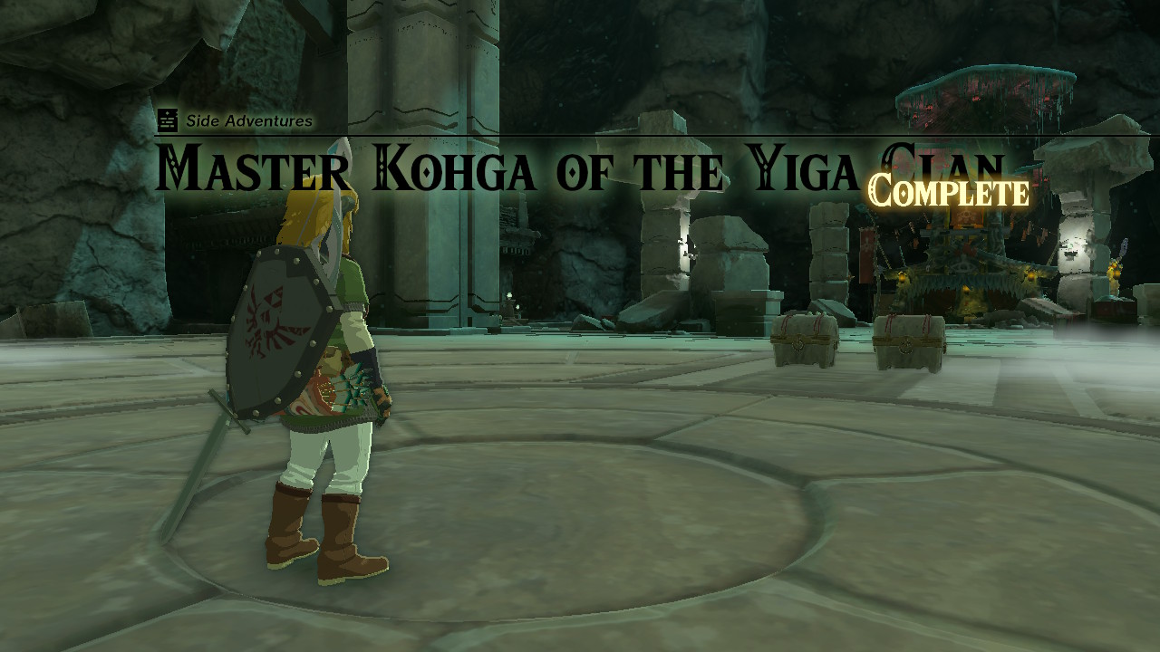 Master Kohga of the Yiga Clan quest marked complete