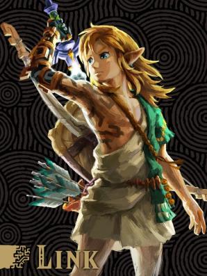 A very cool new official illustration of Link in his more ancient-looking outfit