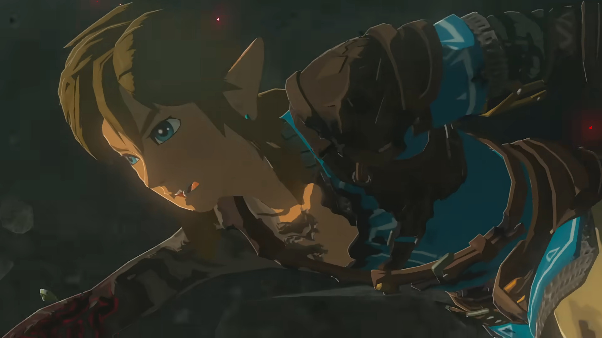Link diving after Zelda
